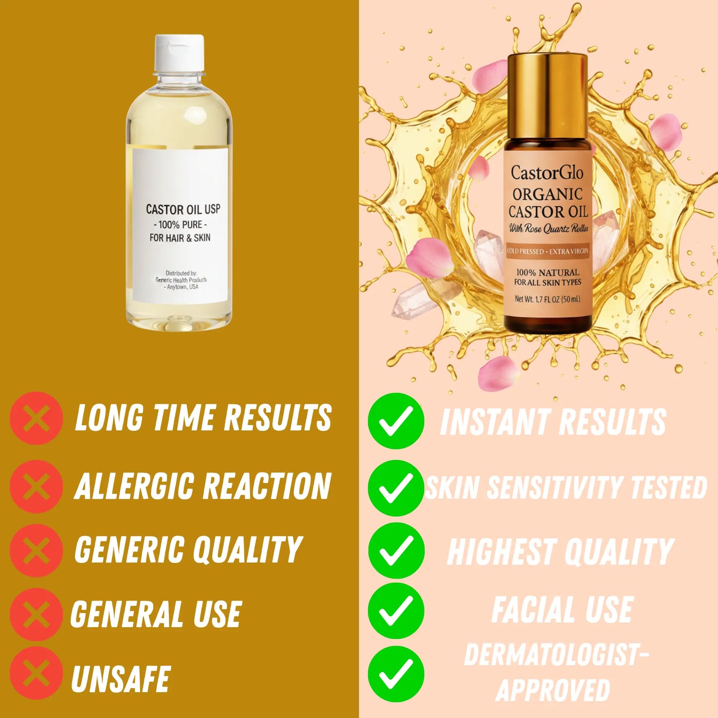 CastorGlo™ Organic Golden Castor Oil Roll-On